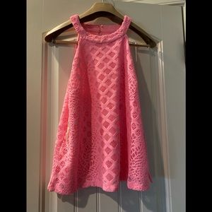 Lilly Pulitzer Pink Lace Tank Top